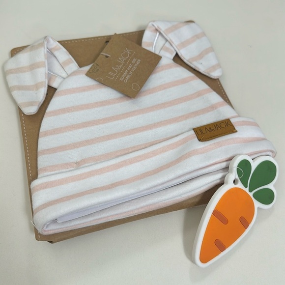 Lila & Jack Other - Lila & Jack - My First Easter Sunny Hat, Bib and Teether Set - NWT!